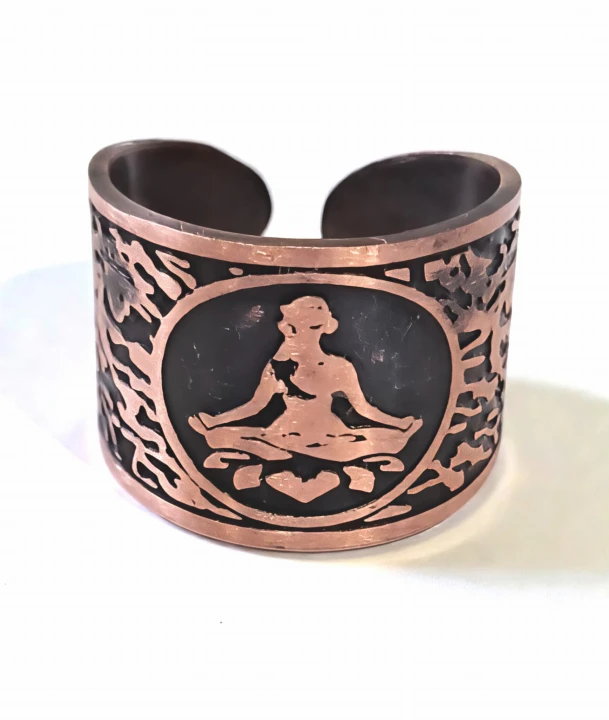 Pierścionek miedziany Kwiat Lotosu