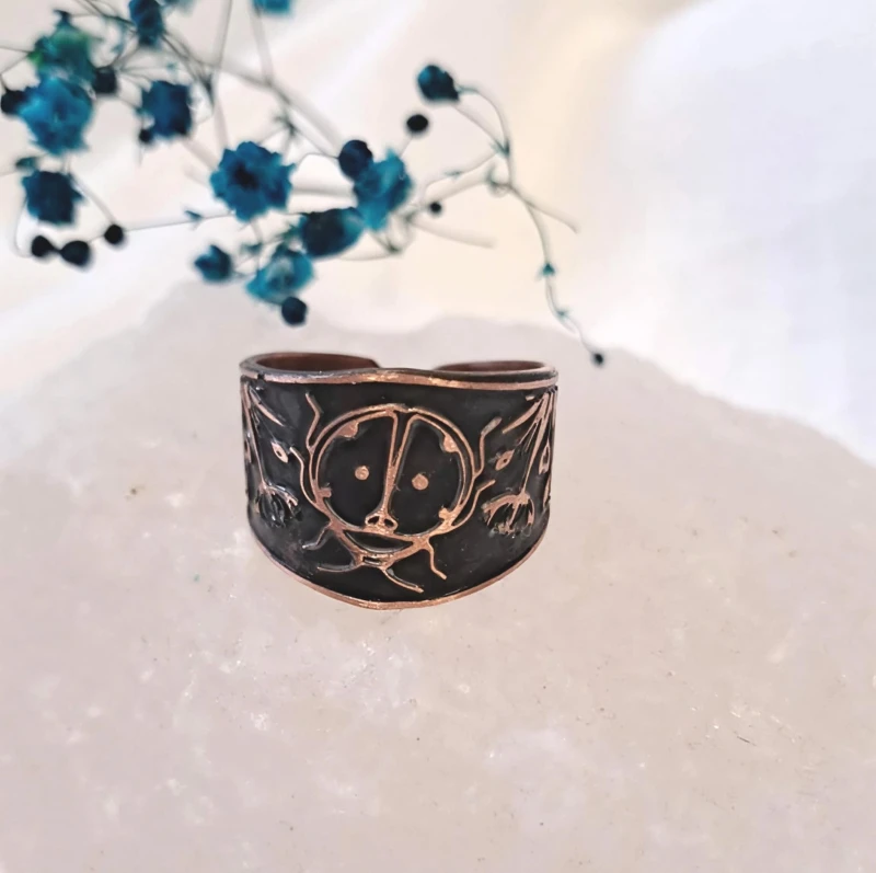 Pierścionek miedziany Biedronka