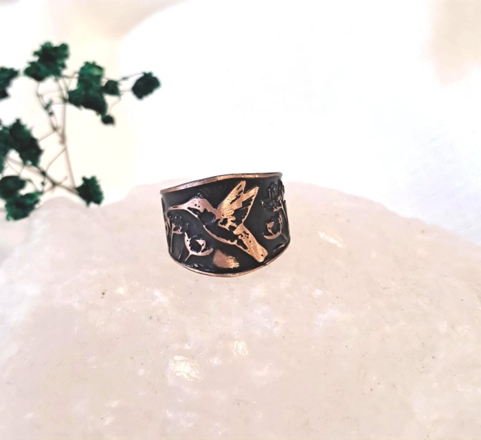 Pierścionek miedziany Koliber