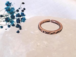 Pierścionek miedziany Pantera