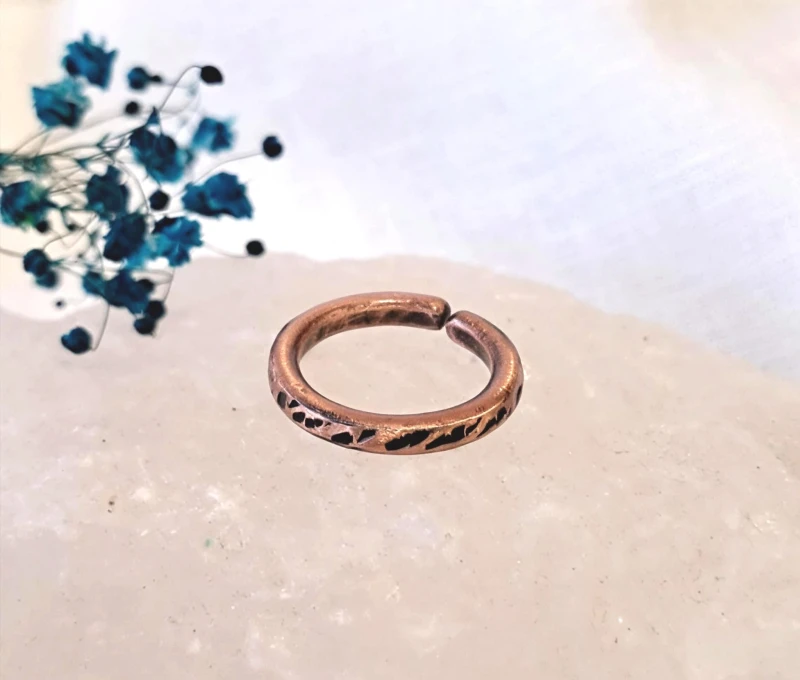 Pierścionek miedziany Pantera