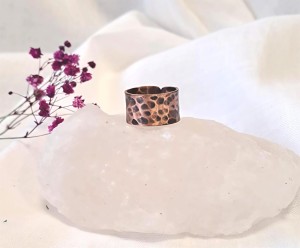 Pierścionek miedziany Plamki