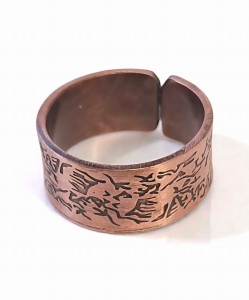 Pierścionek miedziany Wzory