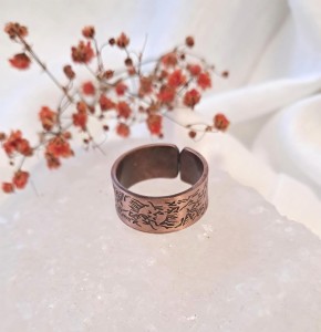 Pierścionek miedziany Wzory
