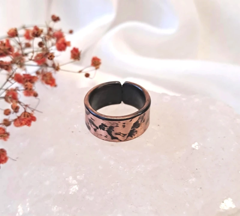 Pierścionek miedziany Cień