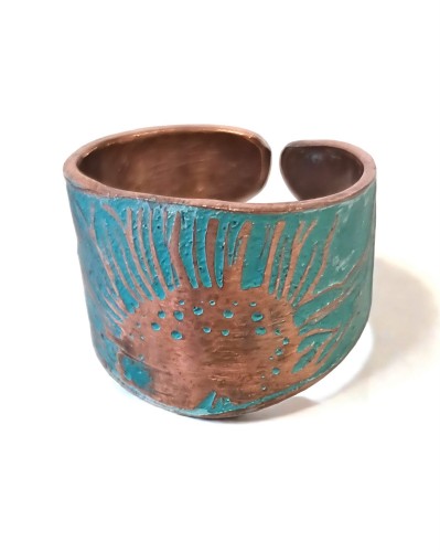 Pierścionek miedziany Słonecznik 1