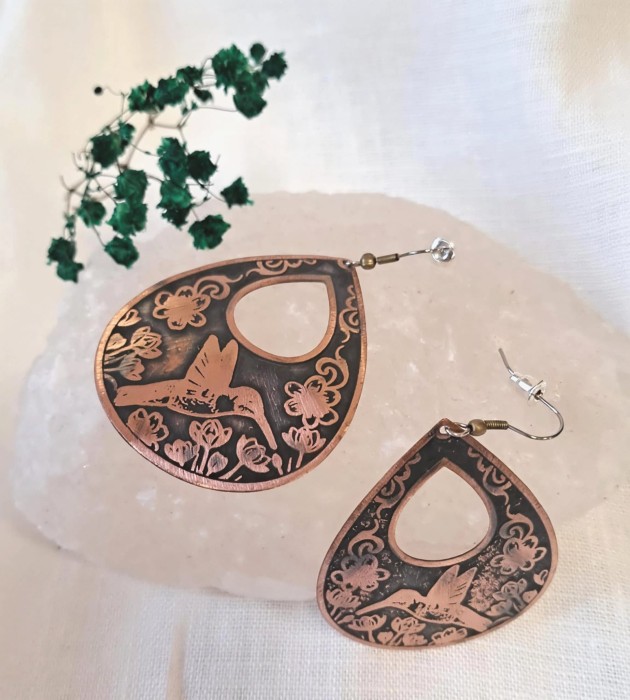 Kolczyki miedziane Koliber