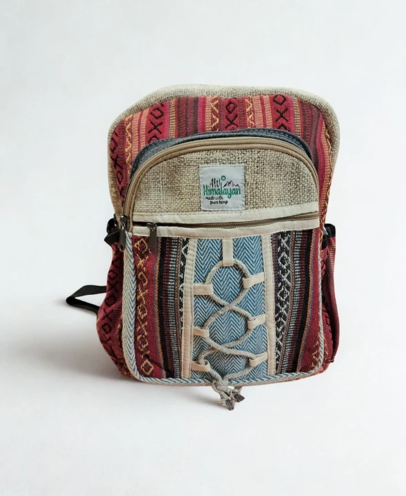 Plecak z konopi i Bawełny, Sznurkowy-ŚREDNI