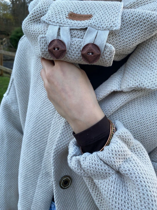 Lniano-bawełniana bacalava z lnianą podszewką