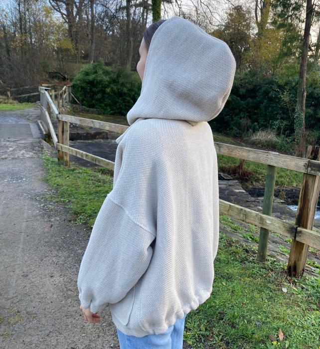 Lniano-bawełniana bacalava z lnianą podszewką