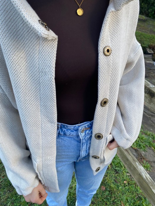 Lniano- bawełniana kurtka typu bomber