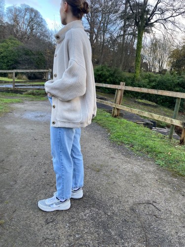 Lniano- bawełniana kurtka typu bomber