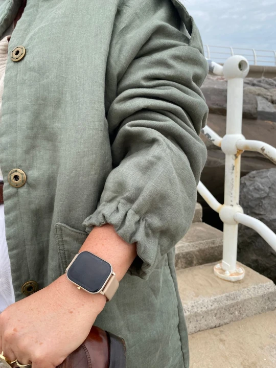 KURTKA LNIANA OCIEPLANA z bawełnianym wypełnieniem, rozmiar UNIWERSALNY