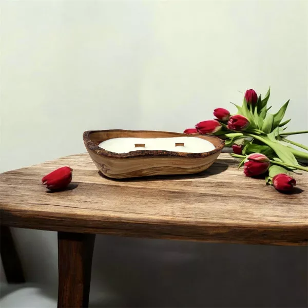 Sojowa Świeca Zapachowa w Drewnie DK20