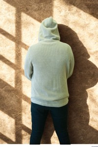 Sweter męski z kapturem 100% len -M/L małe XL
