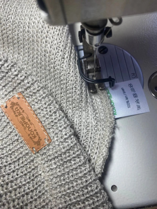 Sweter męski z kapturem 100% len -M/L małe XL