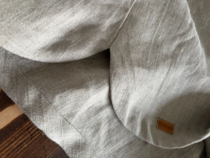 Bluza męska 100% len z kapturem - M/L