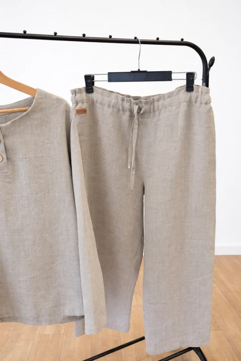 Spodnie męskie lniane 100% rozm S/M