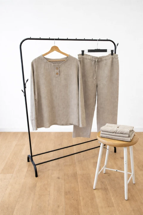 Spodnie męskie lniane 100% rozm S/M