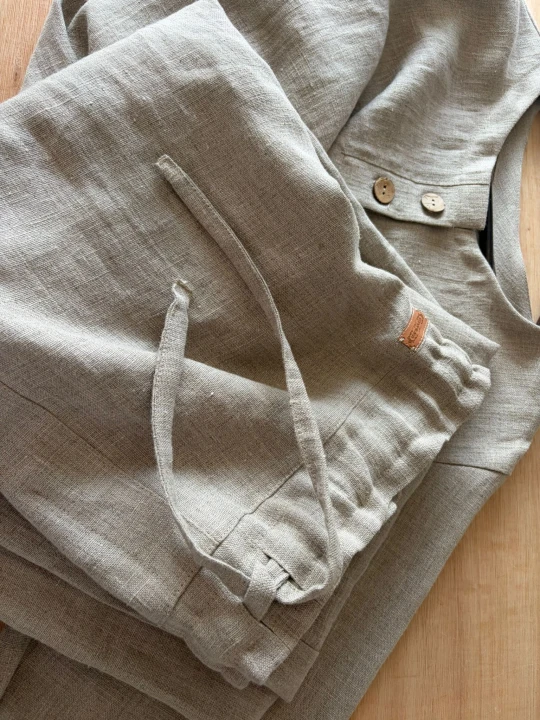 Bluza lniana męska 100% len rozm S/M małe L