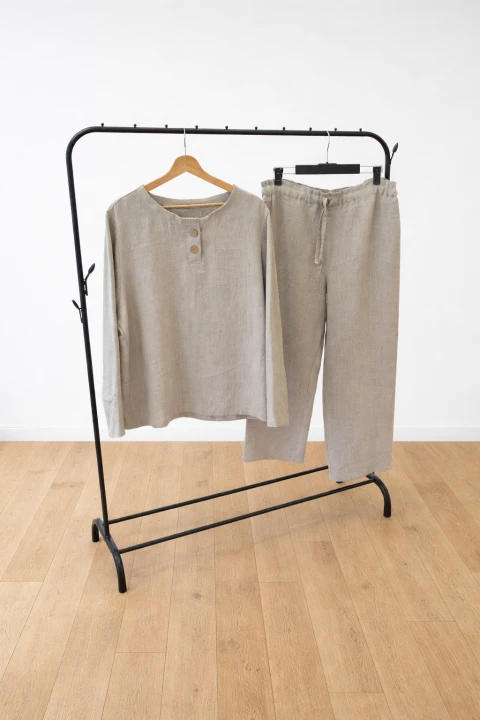 Bluza lniana męska 100% len rozm S/M małe L