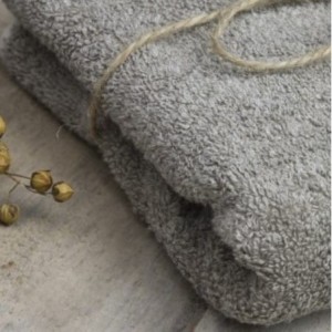 Lniany Ręcznik Frotte - Miękki / Naturalny