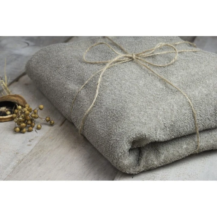 Lniany Ręcznik Frotte - Peeling - Masaż / Naturalny