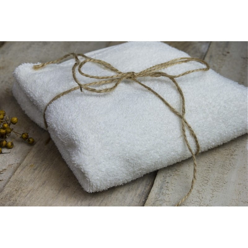 Lniany Ręcznik Frotte - Peeling - Masaż / Śmietankowy
