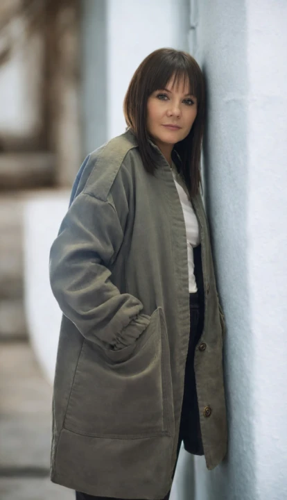 KURTKA LNIANA OCIEPLANA z bawełnianym wypełnieniem, rozmiar UNIWERSALNY