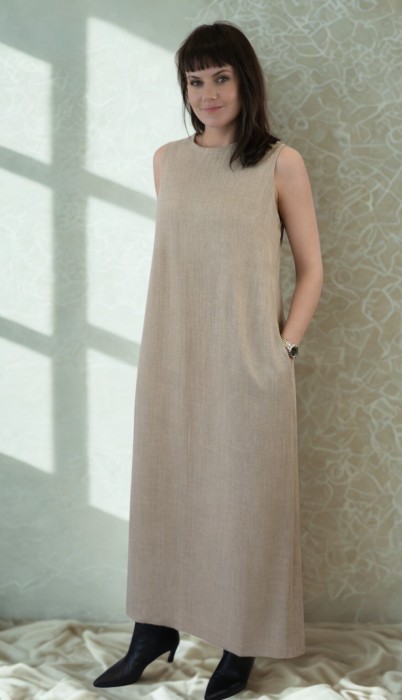 Suknia Lniana PRINCESKA 100% LEN / rozmiar S/M