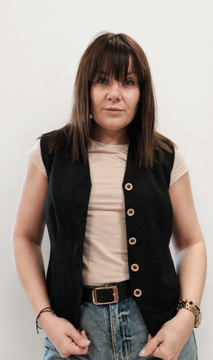 Kamizelka lniana damska - CZARNA