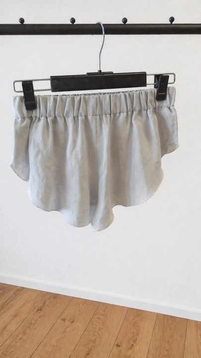 Lniane Spodenki damskie - OWSIANKA / SZARE