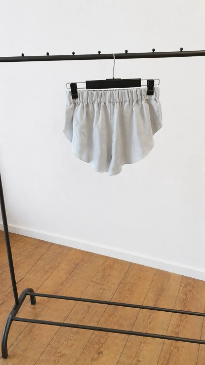 Lniane Spodenki damskie - OWSIANKA / SZARE