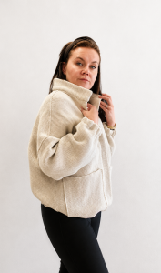 Lniano- bawełniana kurtka typu bomber