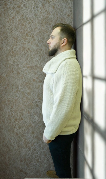 Buza męska z wysoką stójką - M/L małe XL