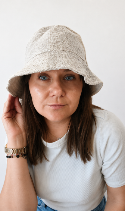 Kapelusz Bucket Hat z Bawełny i Konopi - Naturalny