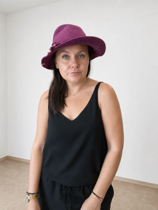 Kapelusz ze sznurka bawełnianego