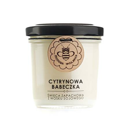 Świeca Sojowa w słoiczku - CYTRYNOWA BABECZKA, 120 ml